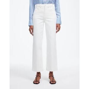 Madewell Women’s 33 ( 36 x 27 ) Jean Wide Leg Crop Perfect Vintage White Denim